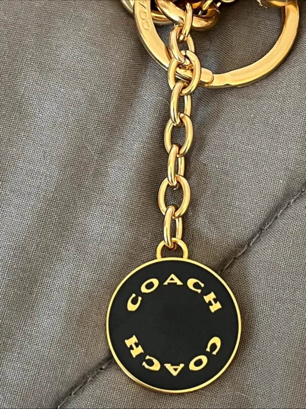 NWT Coach Circle Cluster Bag Charm in Gold and Multi-Color Enamel